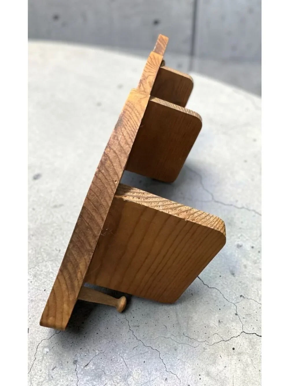 Home Interiors Heart-Shaped Wooden Wall Shelf With 3 Tiers & Bow Accent